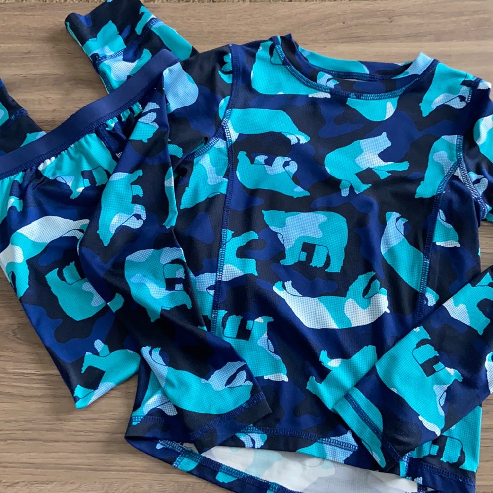 Lands' End Blue and Teal Kids Matching Set